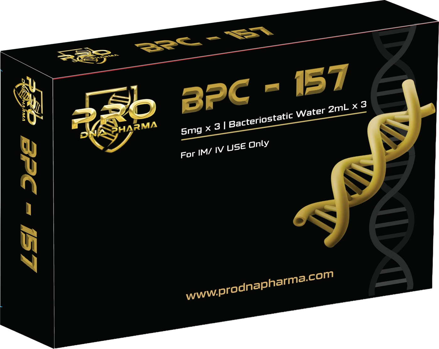 BPC-157 5 mg × 3 — Pro DNA Pharma product packaging