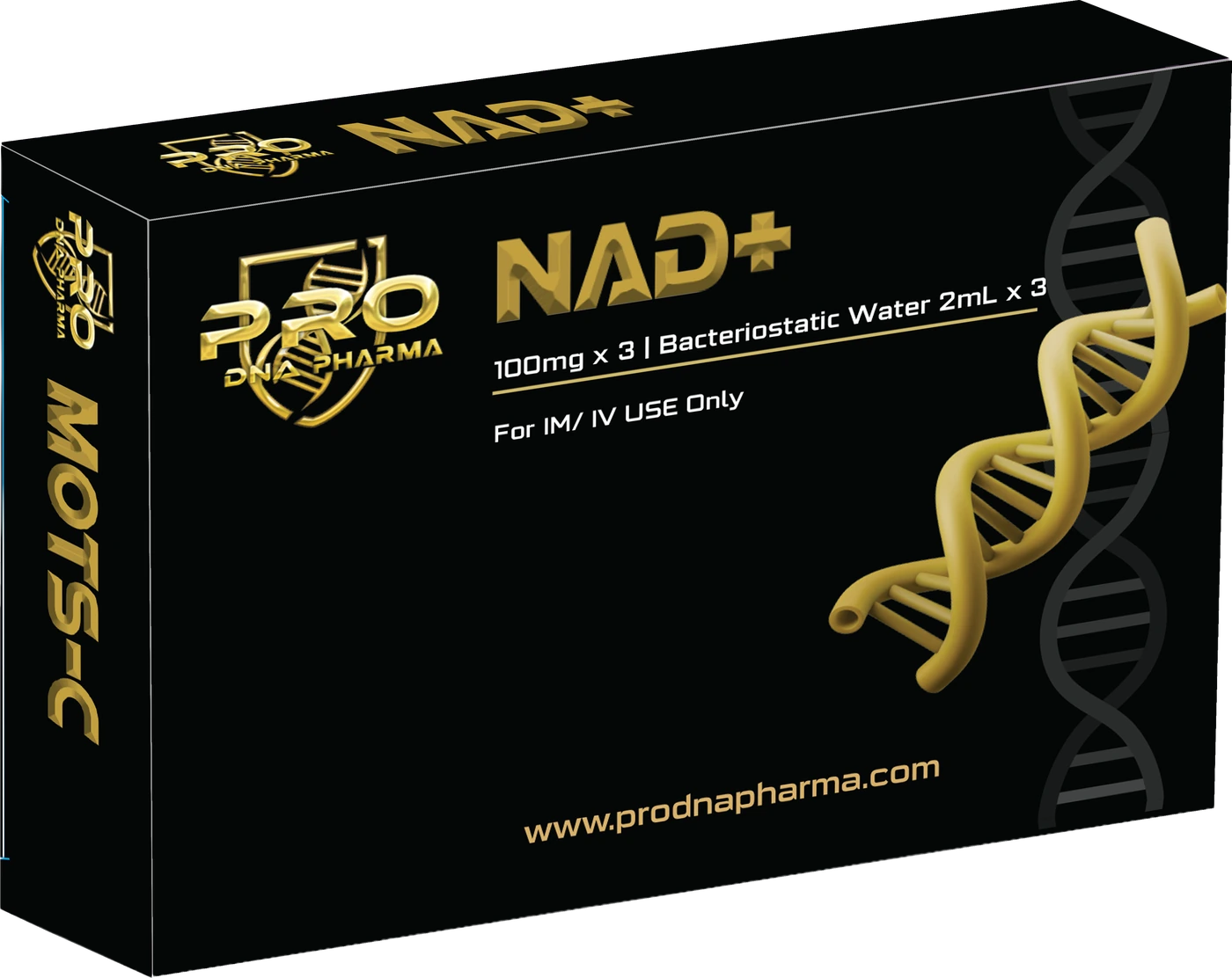 NAD+ 100 mg × 3 — Pro DNA Pharma product packaging