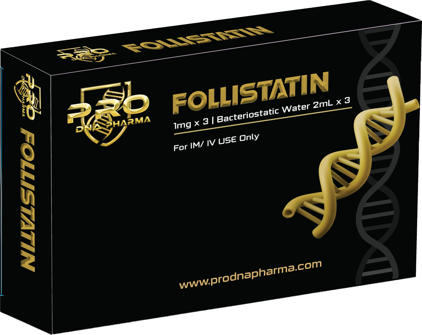 Follistatin 1 mg × 3 — Pro DNA Pharma product packaging