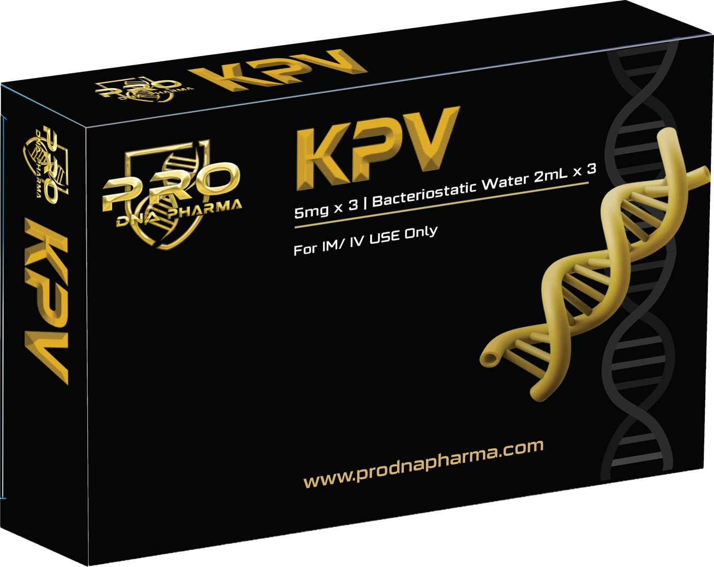 KPV 5 mg × 3 — Pro DNA Pharma product packaging