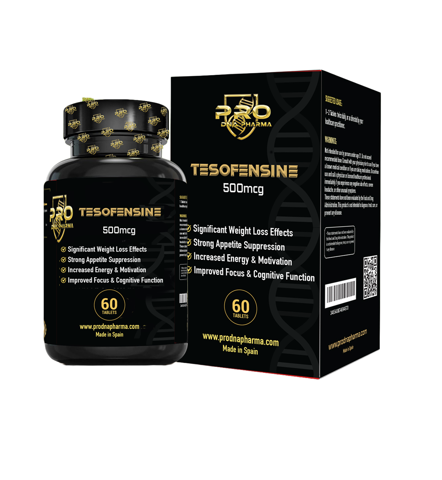 TESOFENSINE 500 mcg — Pro DNA Pharma product packaging