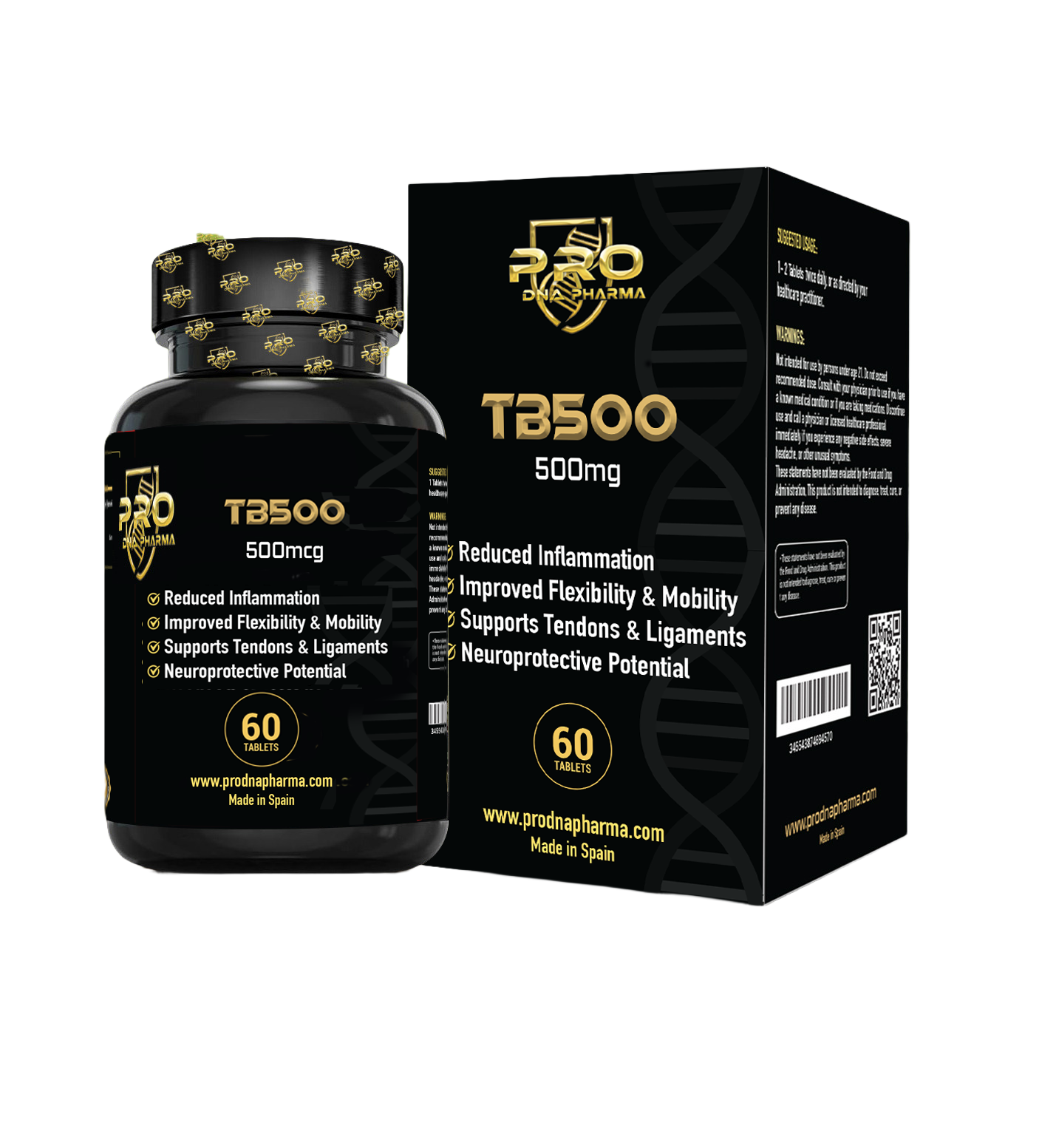 TB500 500 mg — Pro DNA Pharma product packaging