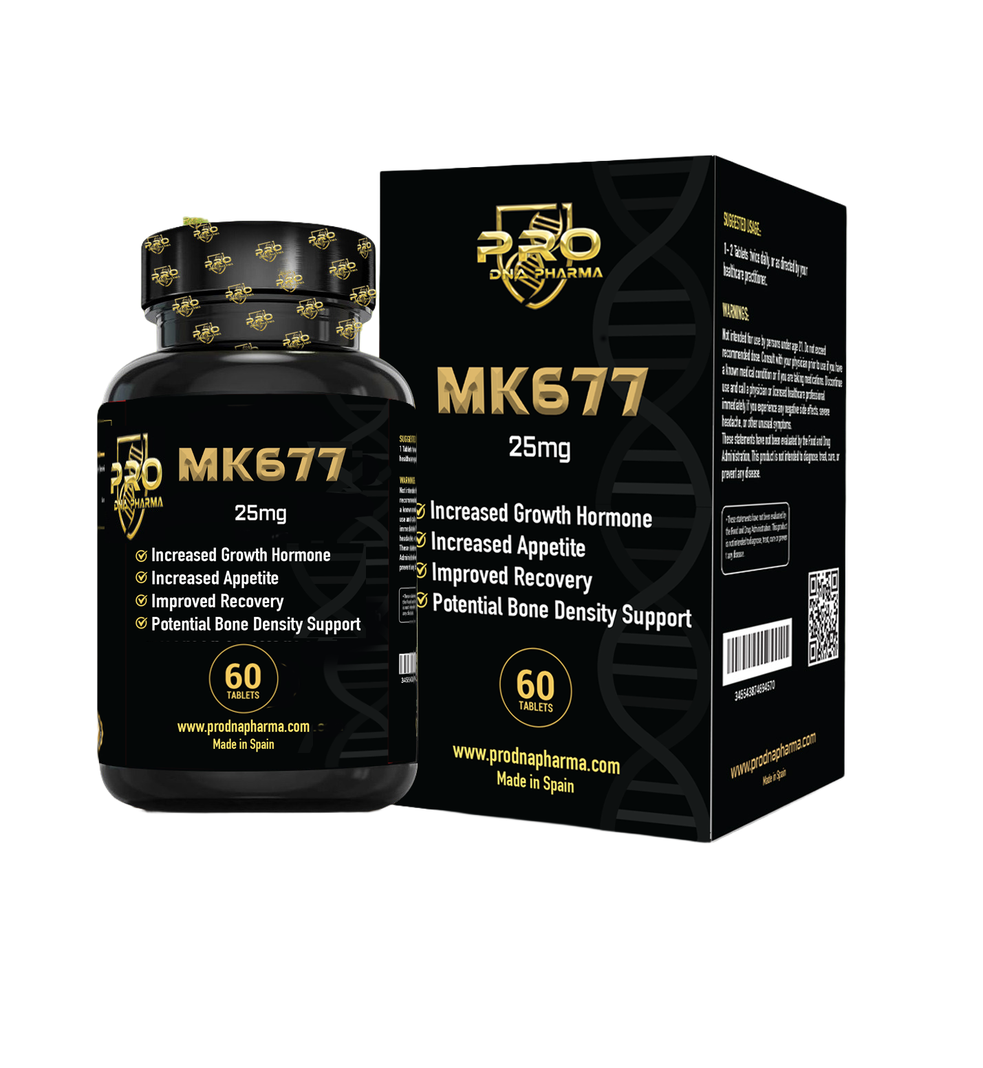 MK677 25 mg — Pro DNA Pharma product packaging