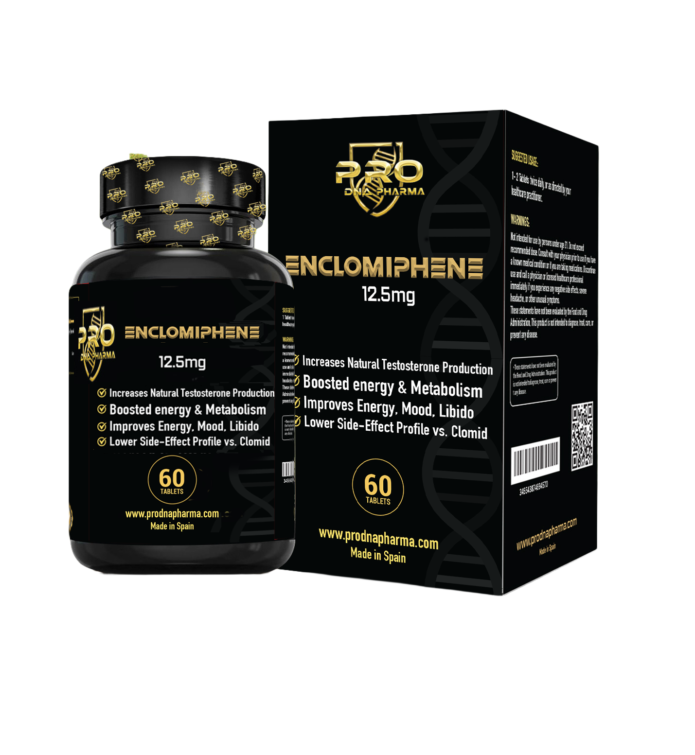 ENCLOMIPHENE 12.5 mg — Pro DNA Pharma product packaging