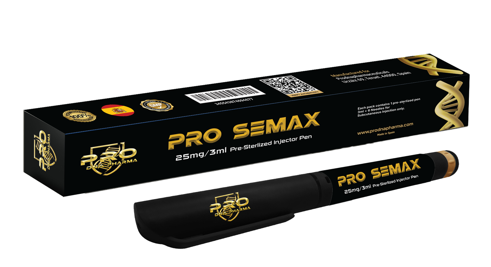 PRO SEMAX 25 mg / 3 ml — Pro DNA Pharma product packaging