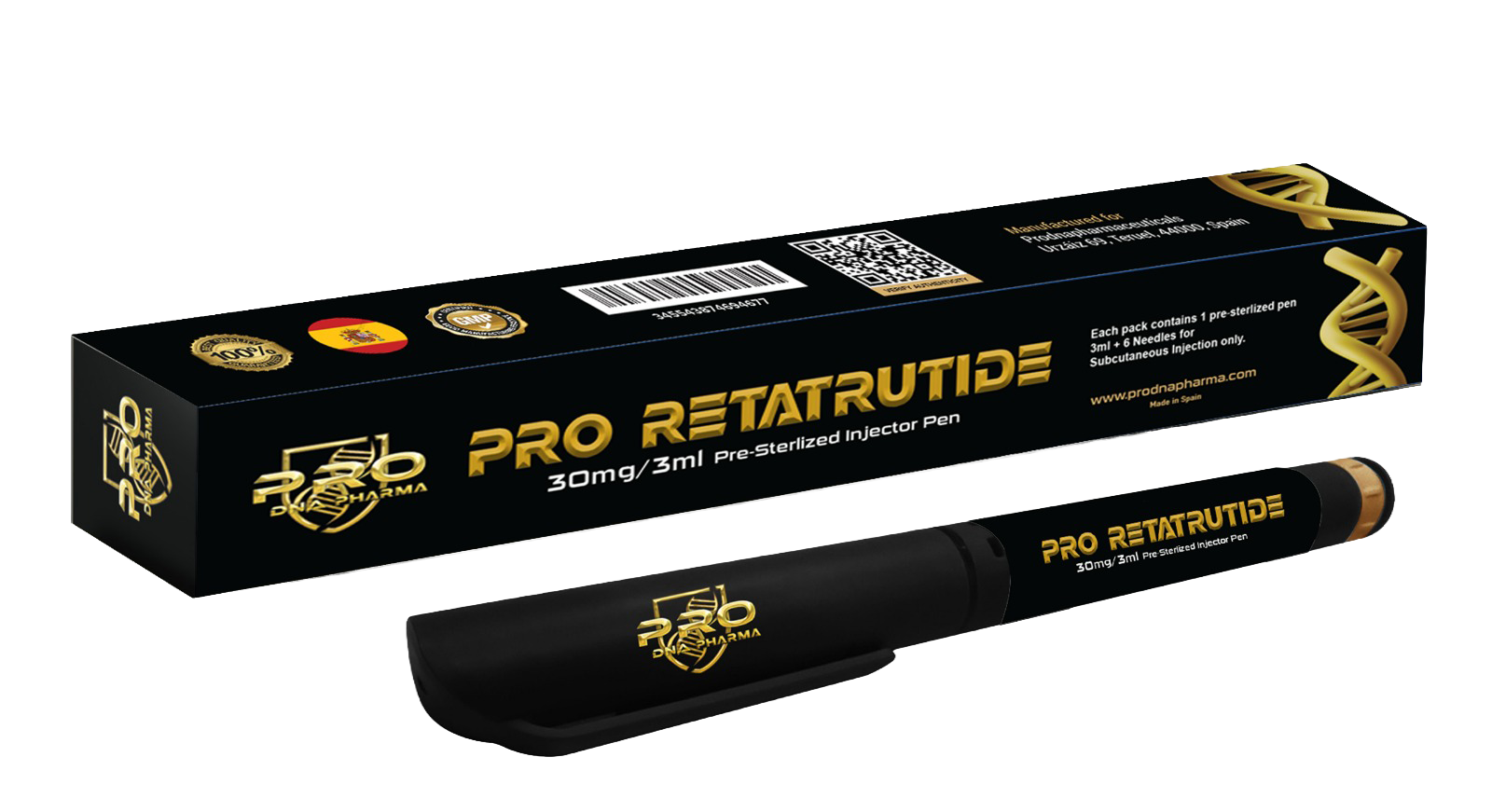 PRO RETATRUTIDE 30 mg / 3 ml — Pro DNA Pharma product packaging