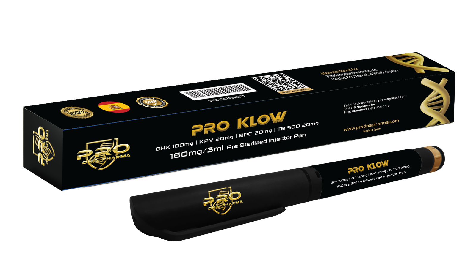 PRO KLOW 160 mg / 3 ml — Pro DNA Pharma product packaging