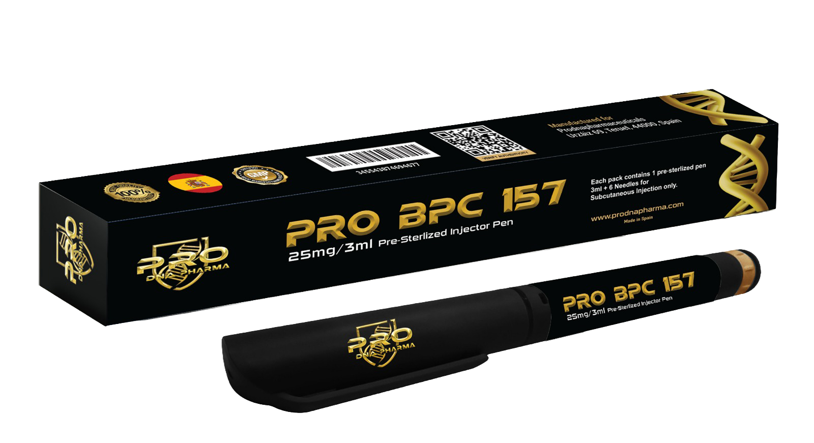 PRO BPC-157 25 mg / 3 ml — Pro DNA Pharma product packaging