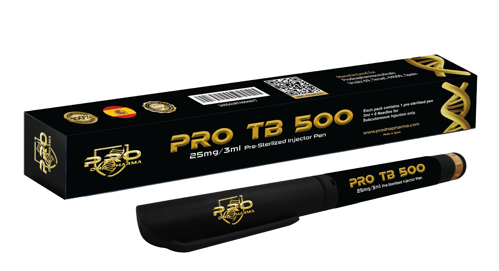 PRO TB-500 25 mg / 3 ml — Pro DNA Pharma product packaging