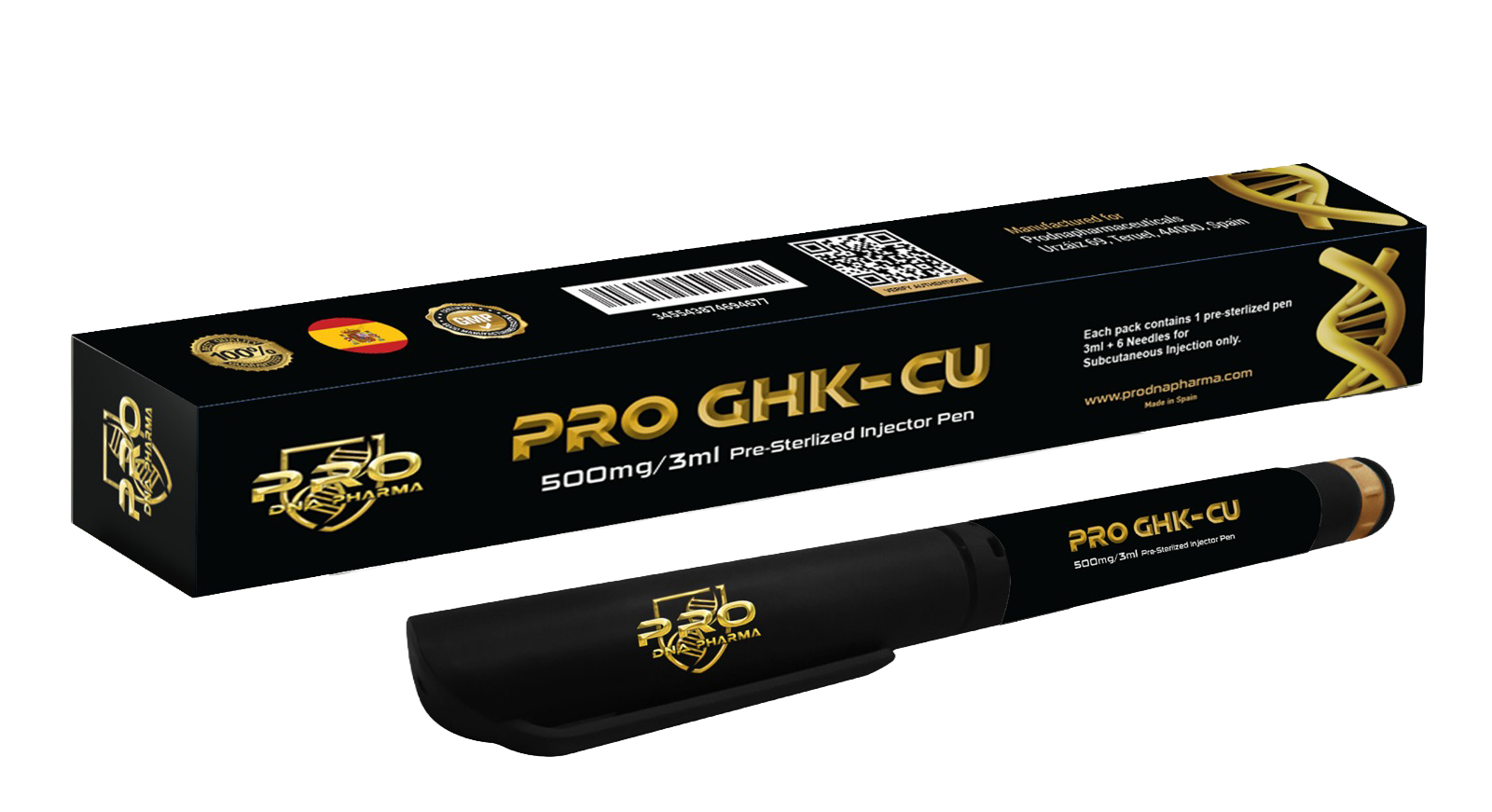 PRO GHK-CU 500 mg / 3 ml — Pro DNA Pharma product packaging