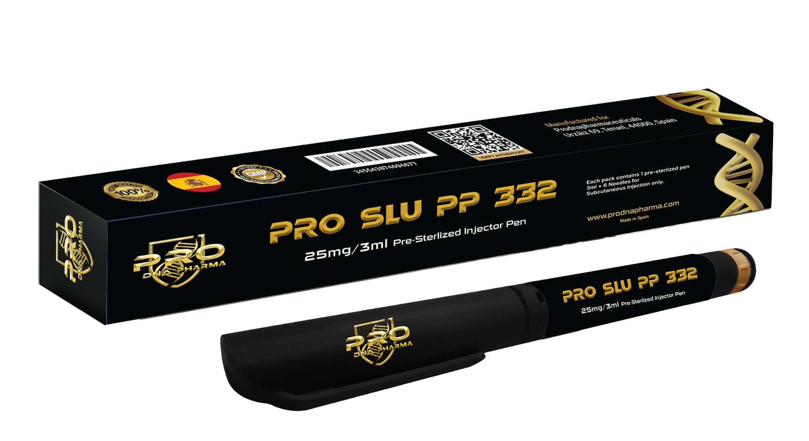 PRO SLU PP 332 25 mg / 3 ml — Pro DNA Pharma product packaging